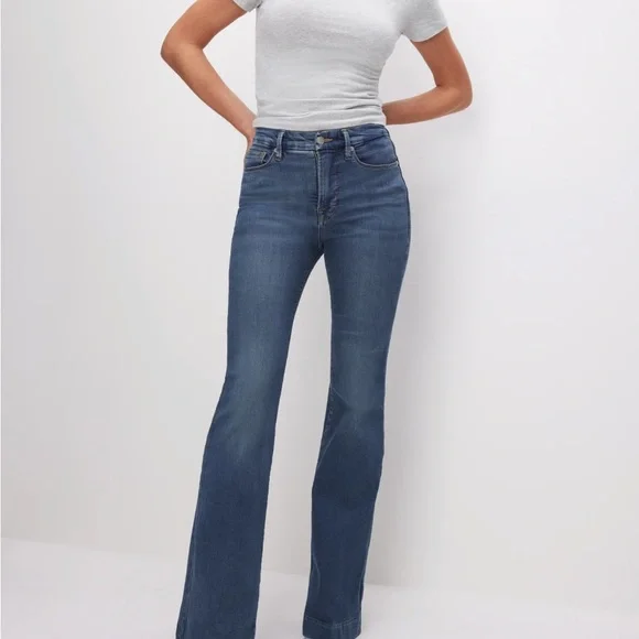 Good American Good Leg Flare Jeans size 2/26 - Picture 5 of 9